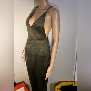 Suede olive Jumpsuit new